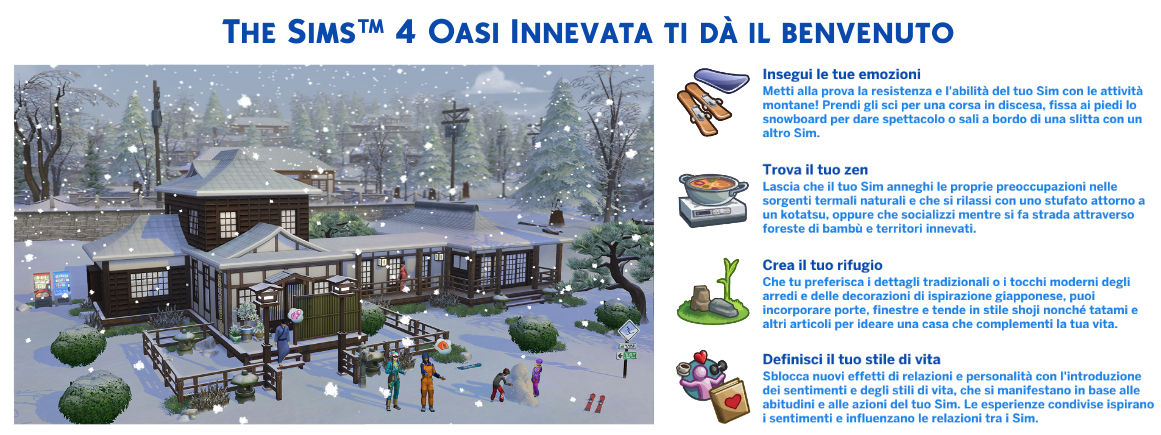 the sims 4 Oasi Innevata Benvenuto